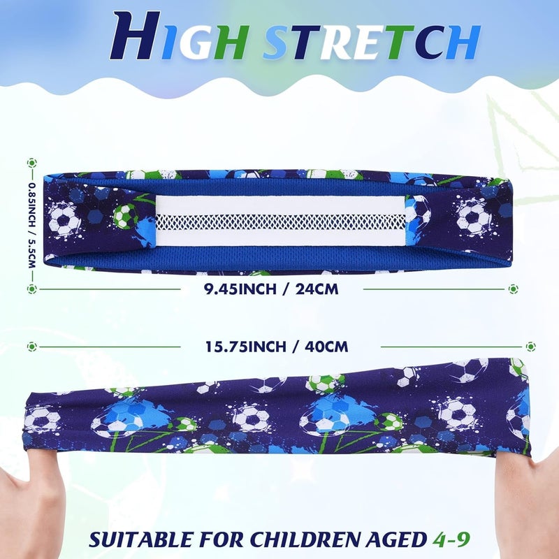 WAWSAM Kids Sports Headbands for Boys - Soccer Sweatbands for Kids, Athletic Headbands for Running, Basketball, Football, and Outdoor Play, Ages 4-9 - Image 2